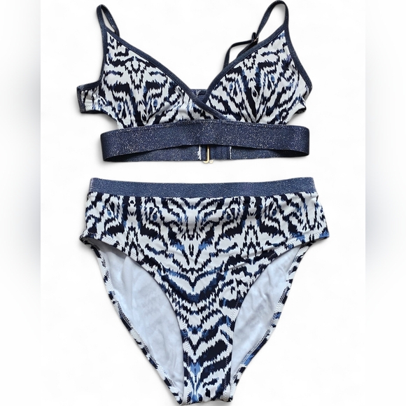 Jessica Simpson Other - Jessica Simpson Zebra Print Bikini Set Size M